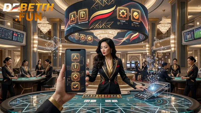 ขั้นตอนการ DeBet ดาวน์โหลดแอป